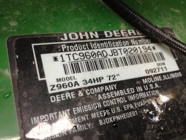 John Deere Z960A