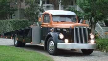 1958 White TK2000 Flat bed truck car hauler